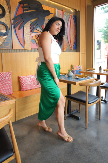 Emerald Wrap Skirt